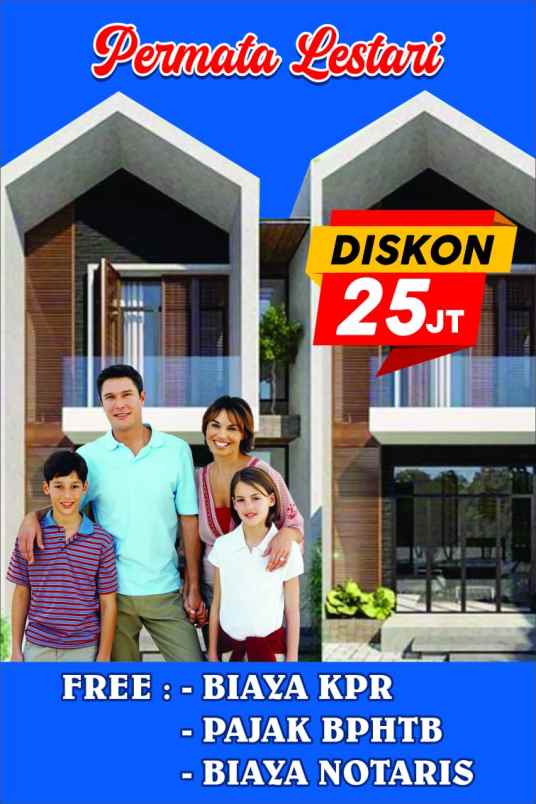 dijual rumah perumahan permata lestari