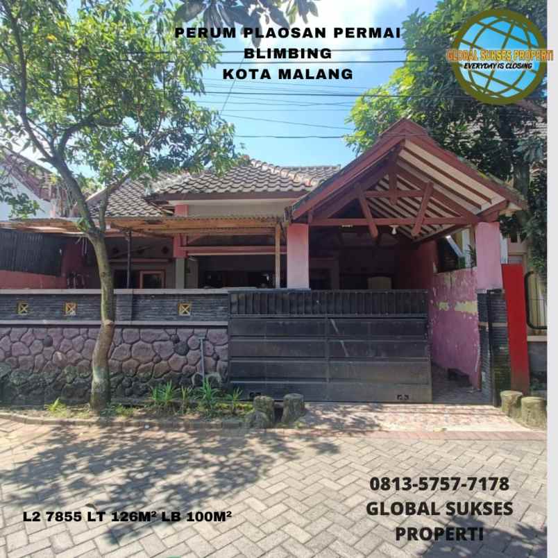 dijual rumah perumahan plaosan permai