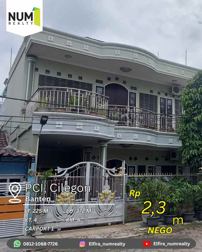 dijual rumah pondok cilegon indah
