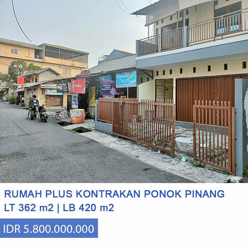 Dijual Rumah Bonus Kontrakan Di Pondok Pinang Jakarta Selatan