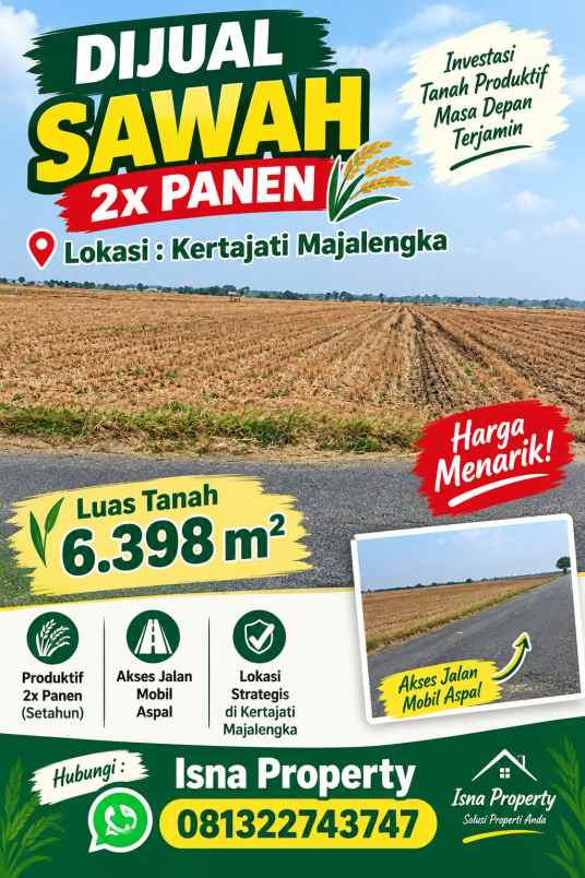 dijual sawah di kertajati majalengka