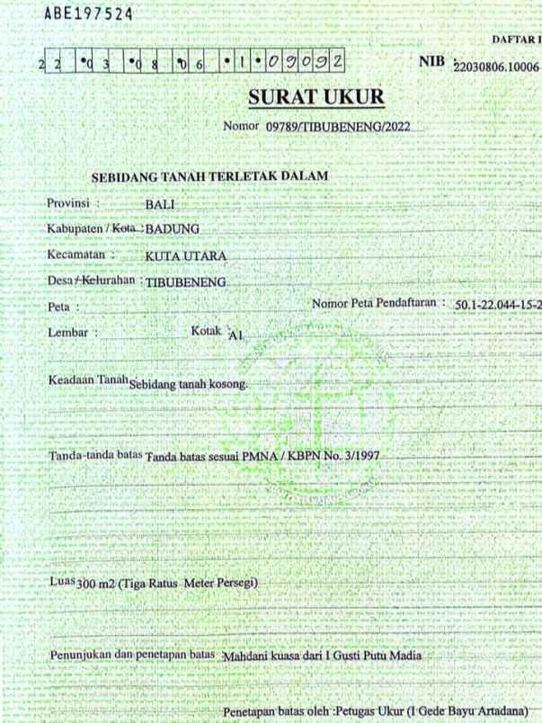 dijual tanah abasan berawa