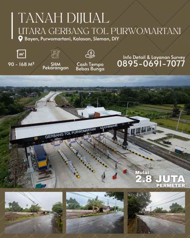 dijual tanah bayen utara gerbang tol