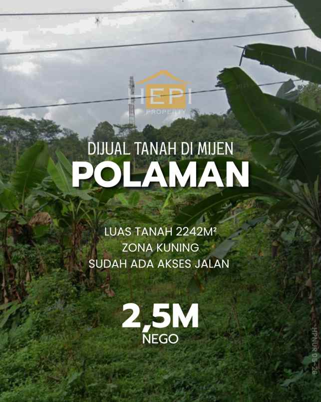 dijual tanah di polaman mijen semarang