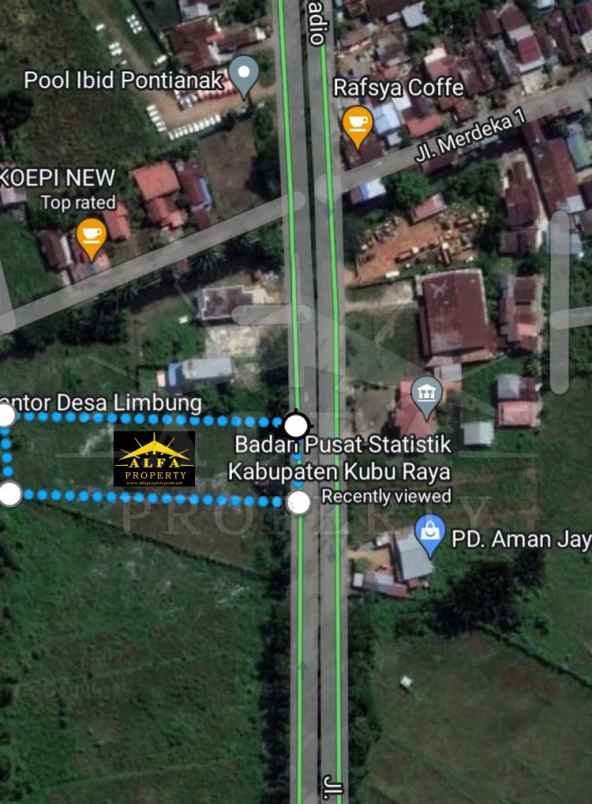 dijual tanah jalan arteri supadio kota pontianak