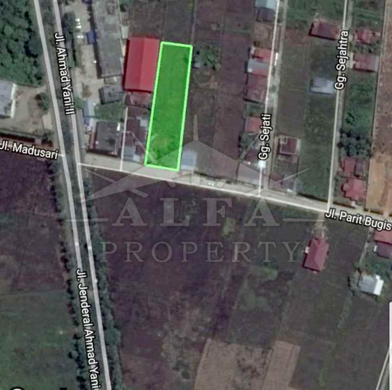 dijual tanah jalan parit bugis kota pontianak