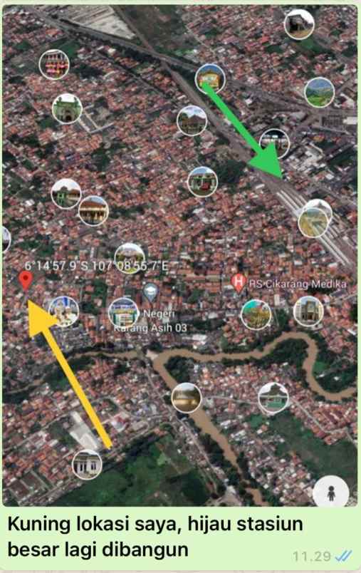 dijual tanah jl hj fudholi cikarang kota