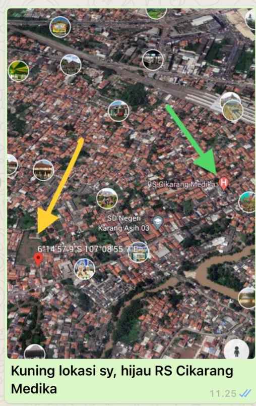 dijual tanah jl hj fudholi cikarang kota