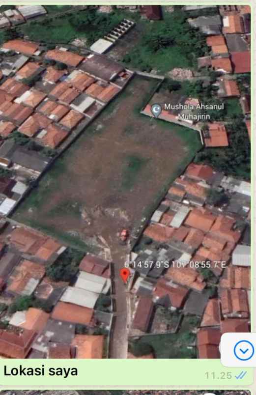 dijual tanah jl hj fudholi cikarang kota
