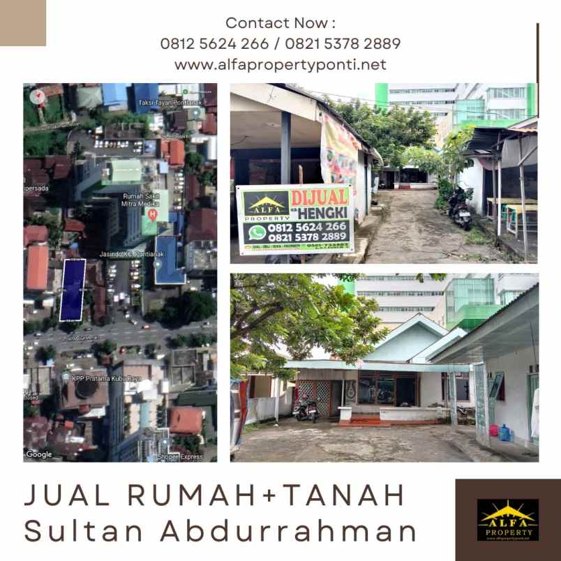 Dijual Tanah Plus Rumah Sultan Abdurrahman Kota Pontianak