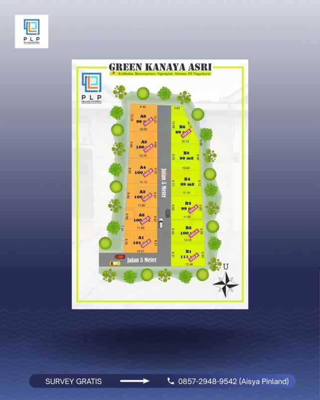 dijual tanah kalibulus bimomartani