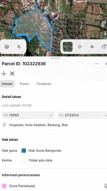 dijual tanah karma kandara