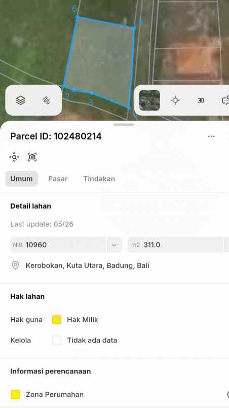 dijual tanah kesambi kedampang