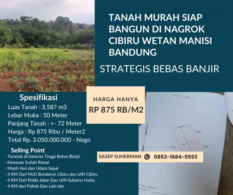 dijual tanah nagrok cibiru wetan bandung