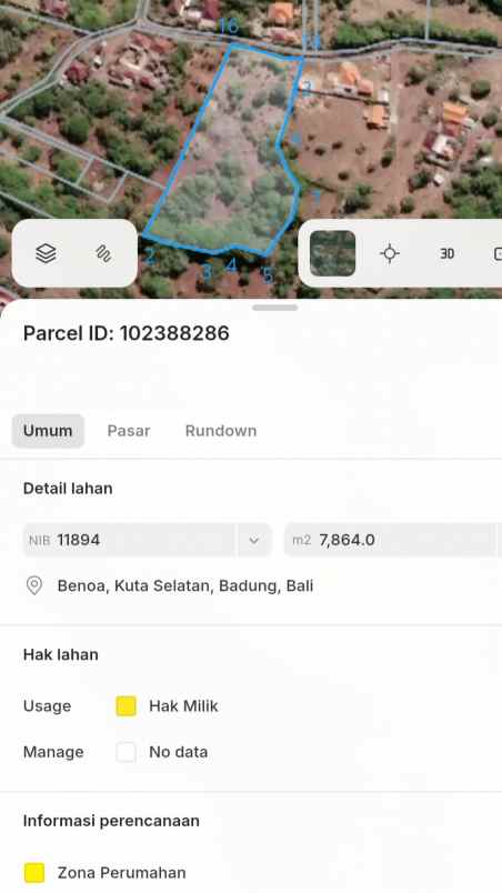 dijual tanah nusa dua