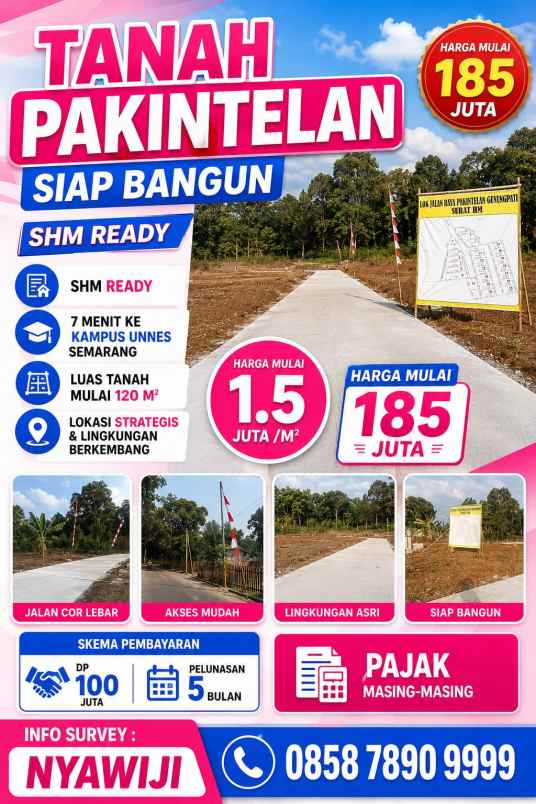 dijual tanah pakintelan