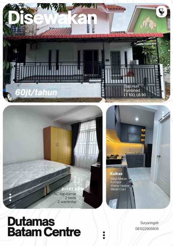 disewakan dutamas batam centre
