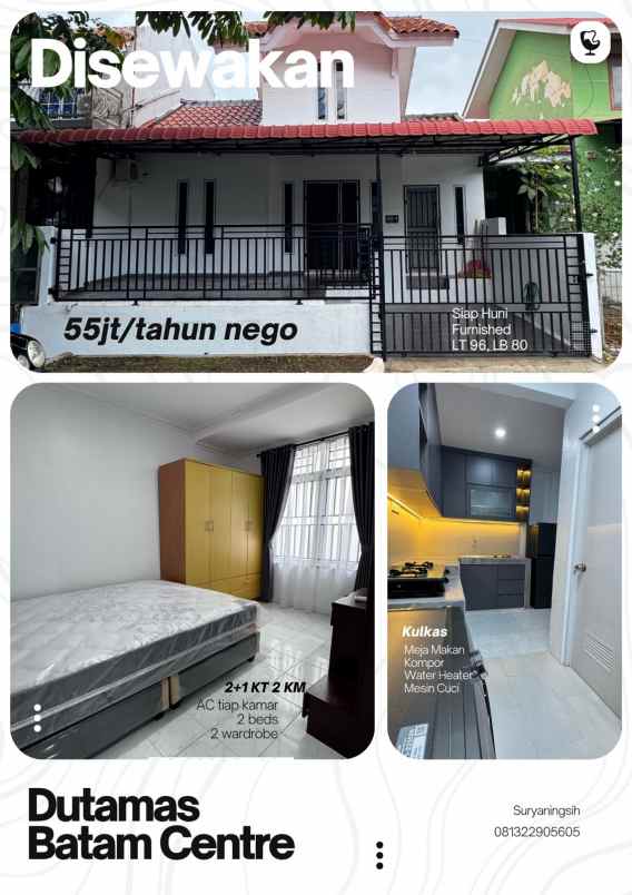 disewakan dutamas batam centre