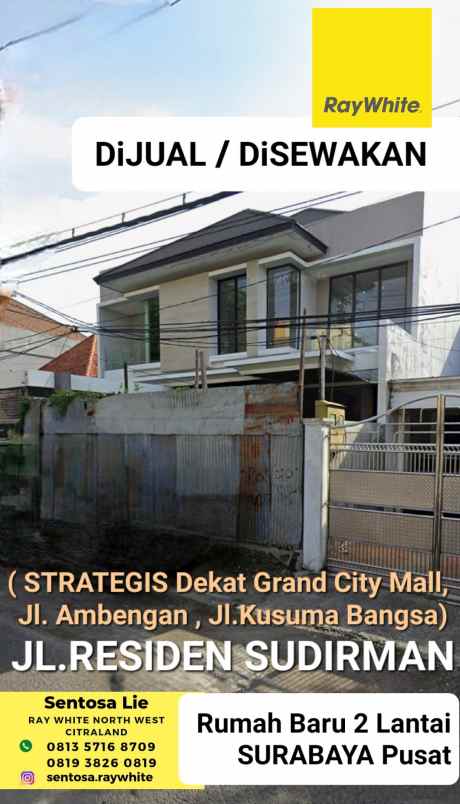 disewakan rumah jalan residen sudirman