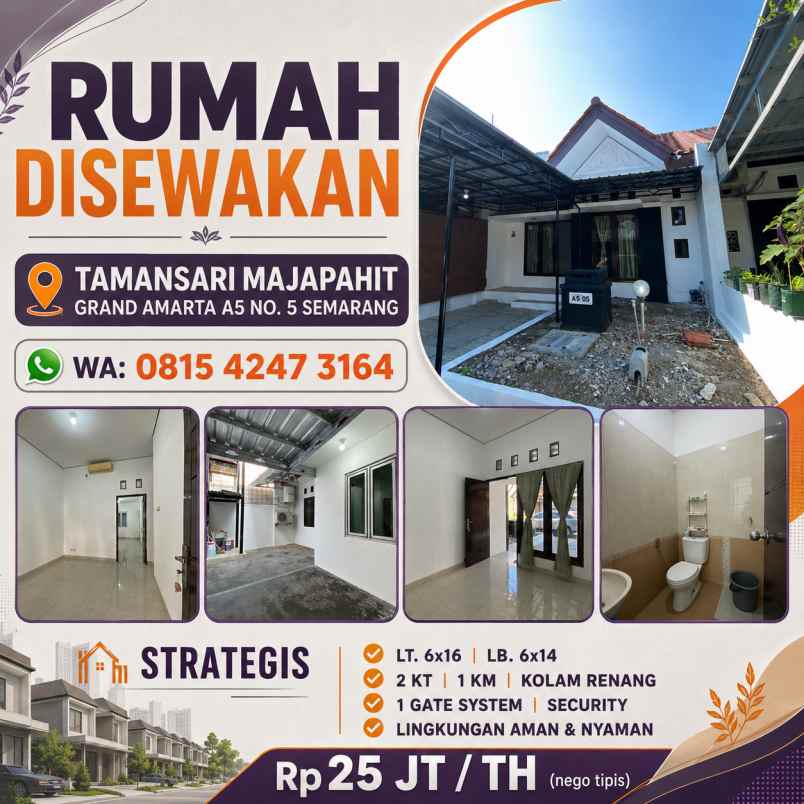 disewakan rumah tamansari majapahit