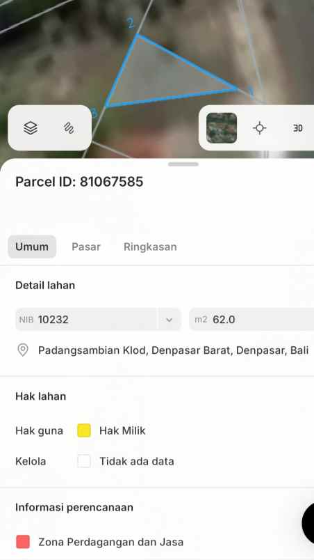 disewakan tanah padangsambian klod