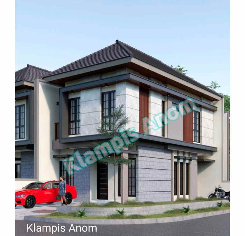 jual rumah modern kontemporer di jln utama wisma mukti