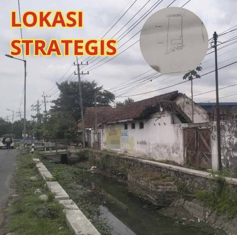 jual tanah bekas pabrik tahu di raya brantas jombang