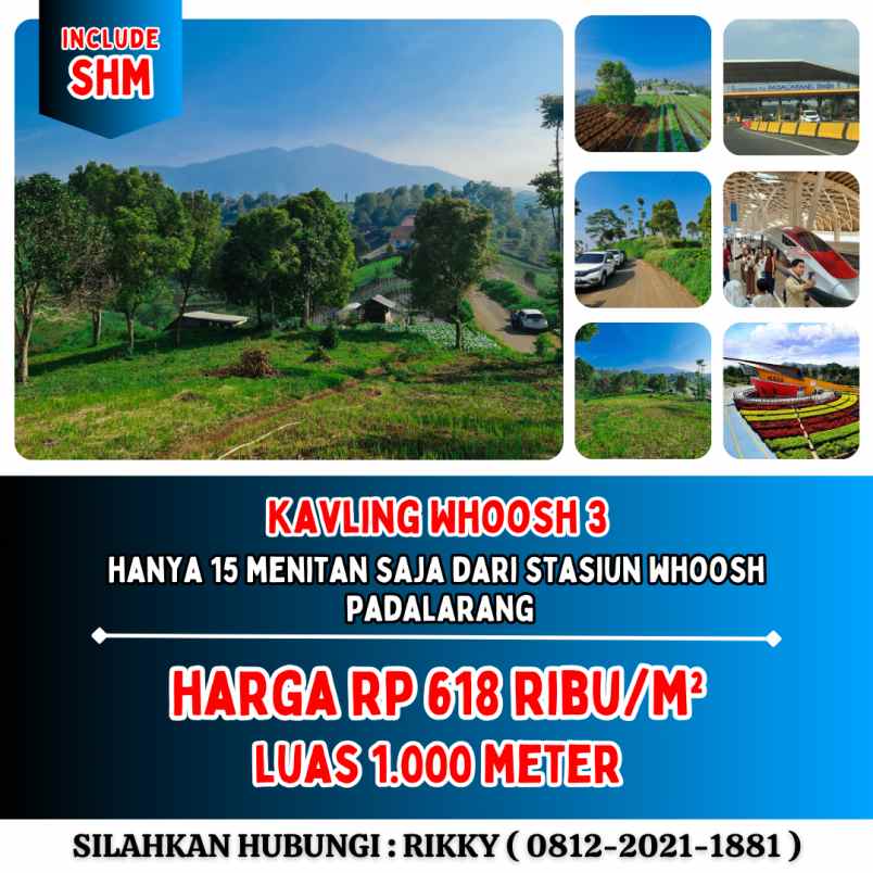 jual tanah strategis dekat stasiun kereta cepat