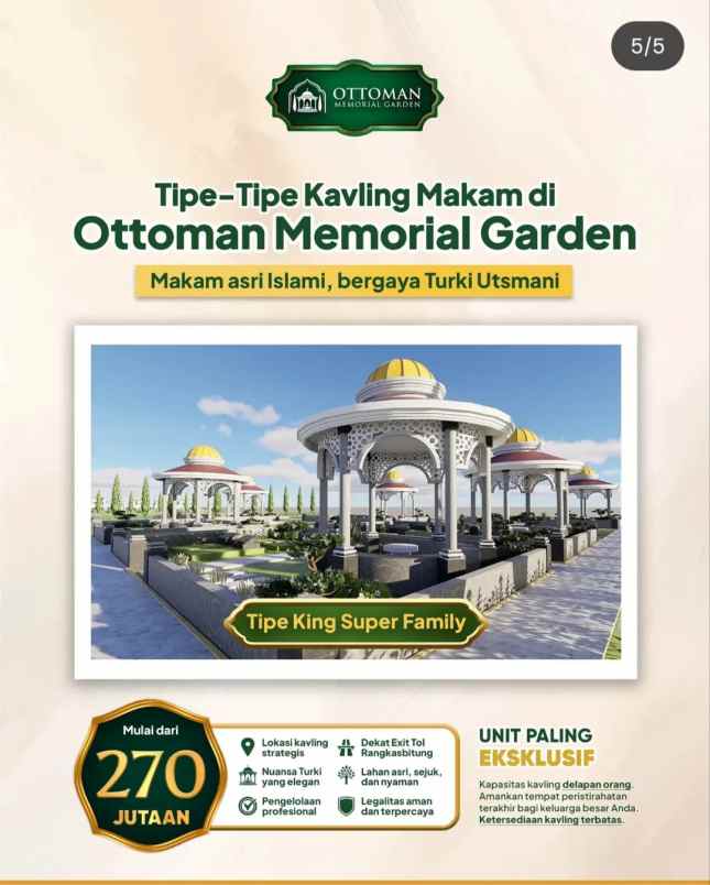kavling makam islami nuansa turki di banten