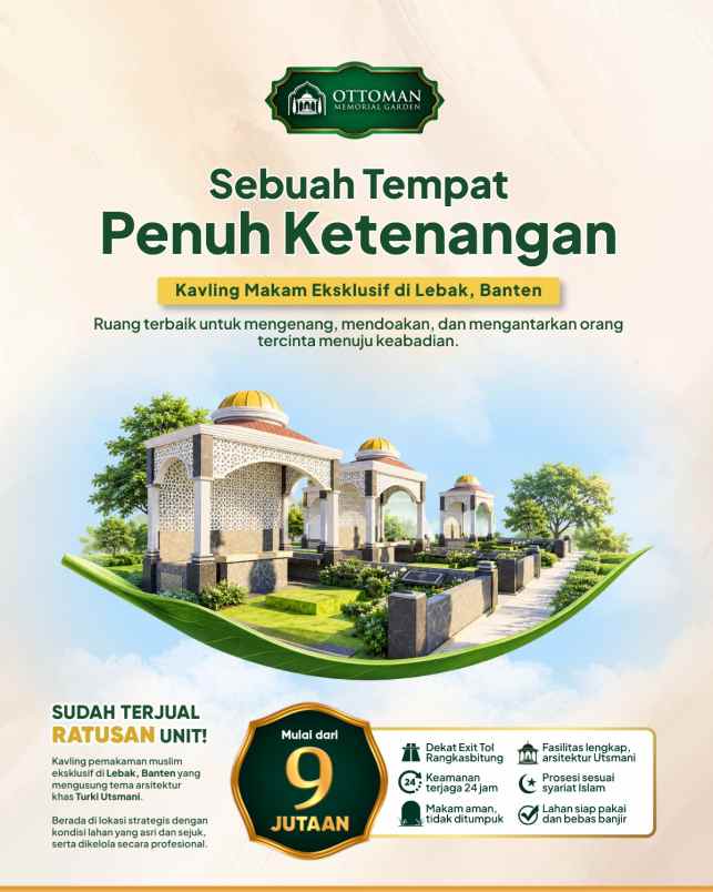 kavling makam islami nuansa turki di banten