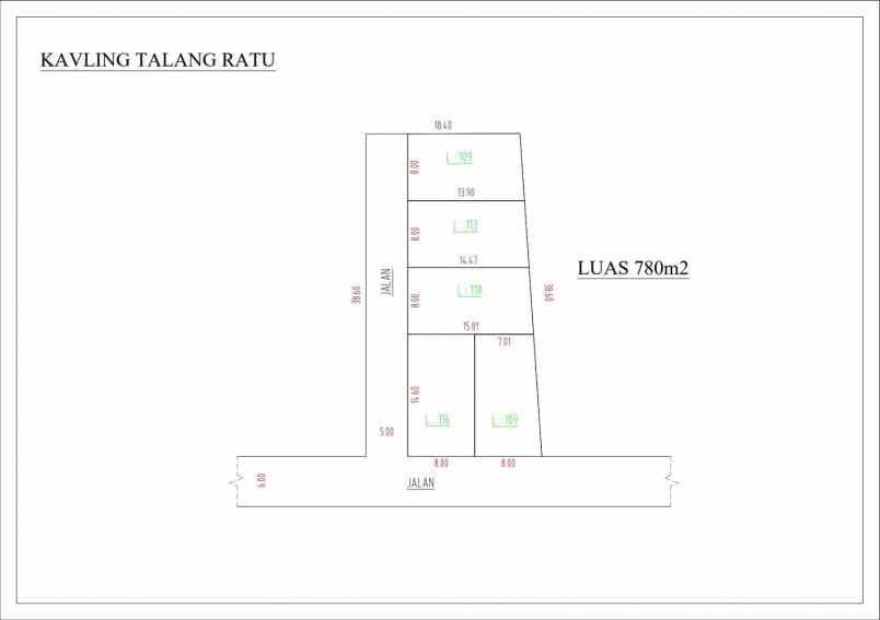 kavling pakjo tengah kota palembang shm