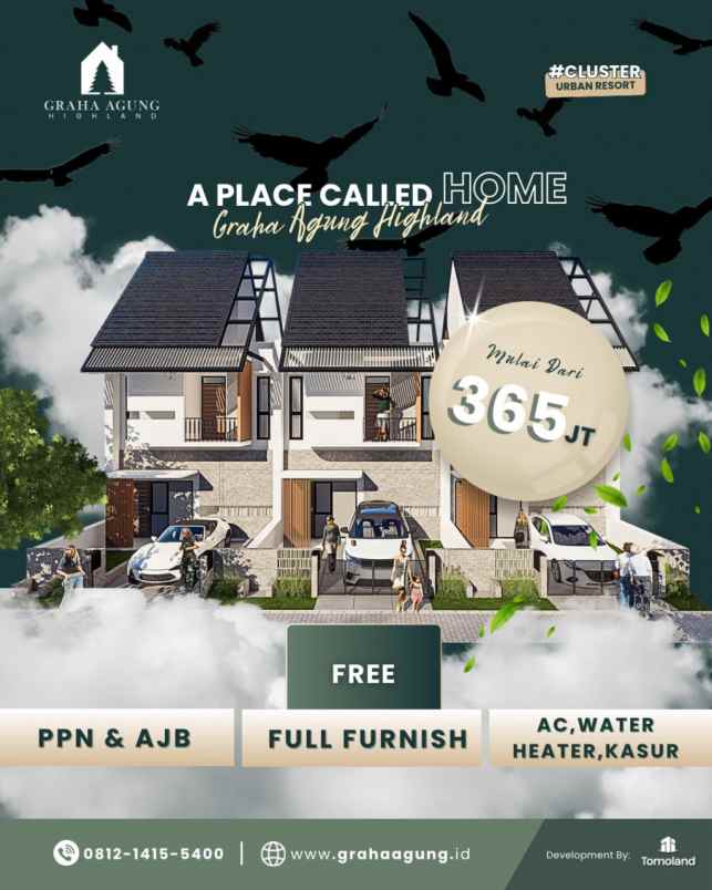 rukost malang strategis 8 kamar siap huni 1m