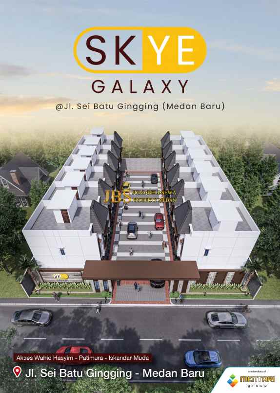 rumah 2 5 tingkat di skye galaxy daerah medan baru