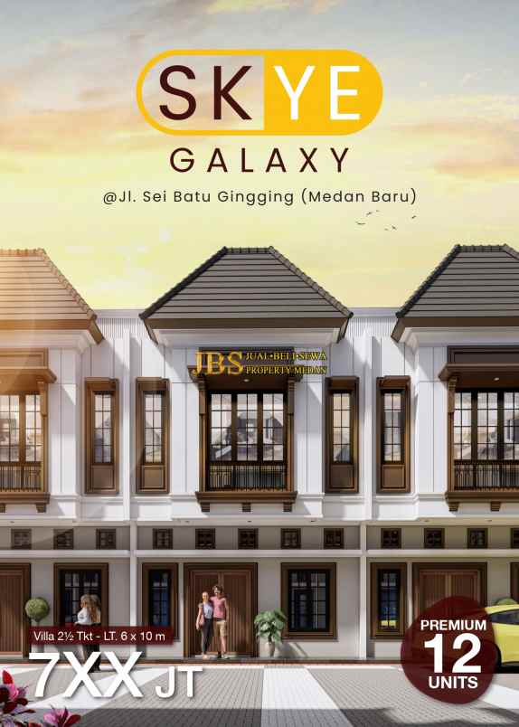 rumah 2 5 tingkat di skye galaxy daerah medan baru