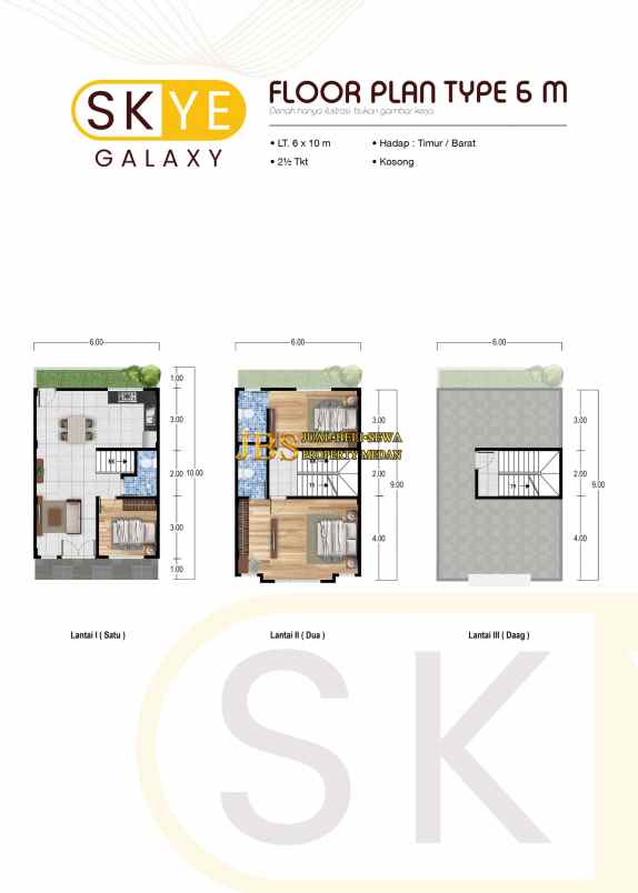 rumah 2 5 tingkat di skye galaxy daerah medan baru