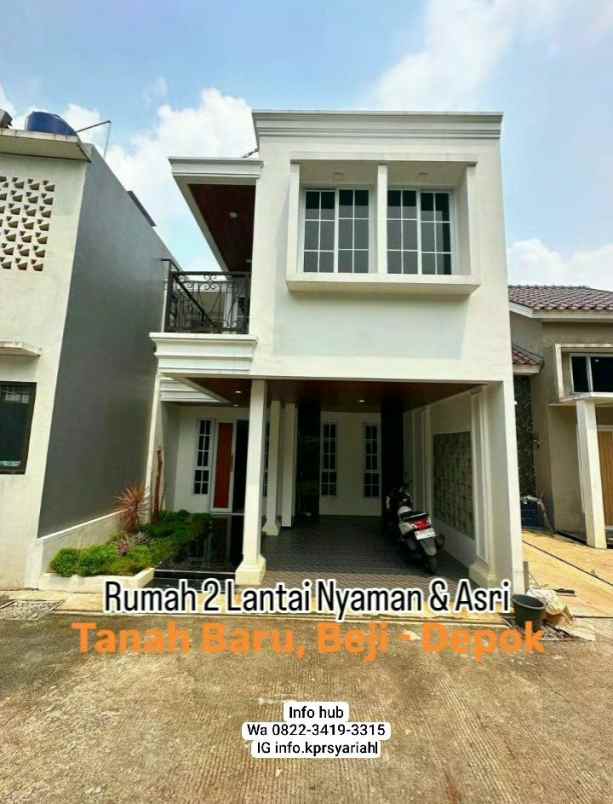 rumah 2 lantai nyaman asri di tanah baru beji depok