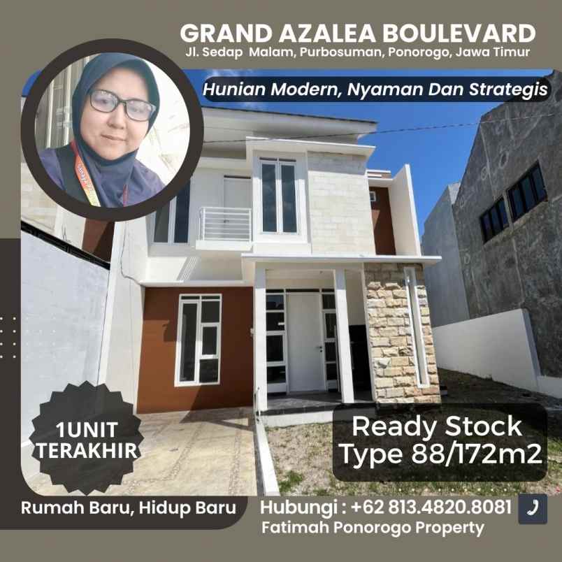 rumah 2 lantai type 88 ready stock syariah ponorogo
