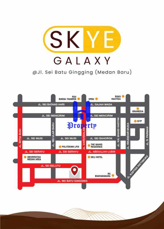 rumah baru di komplek skye galaxy daerah medan baru