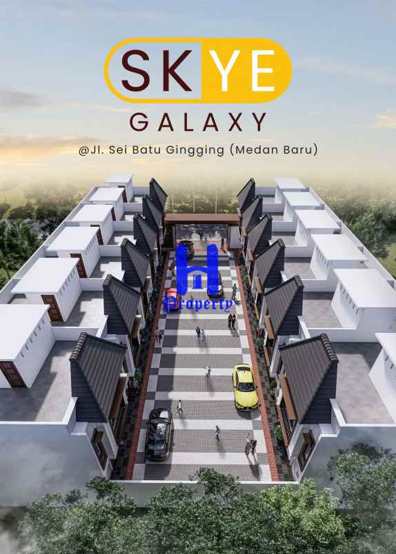 rumah baru di komplek skye galaxy daerah medan baru