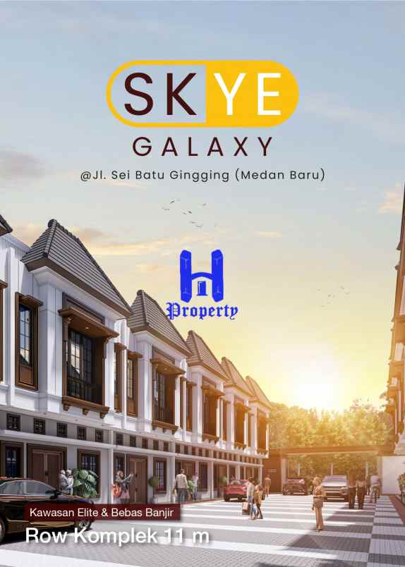 rumah baru di komplek skye galaxy daerah medan baru