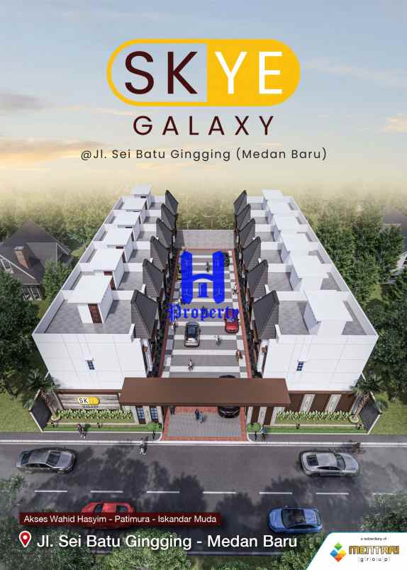 rumah baru di komplek skye galaxy daerah medan baru