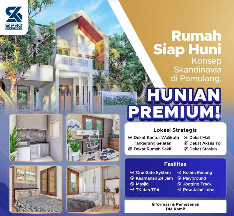 rumah baru siap huni pamulang tangerang selatan banten