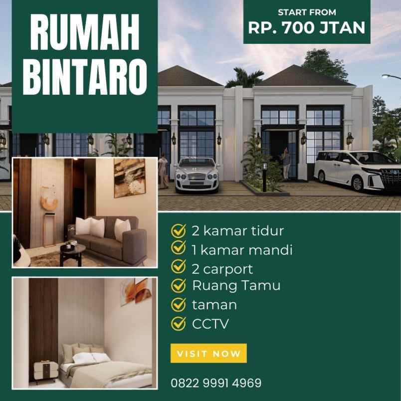 rumah bintaro serpong bsd tanpa dp free biaya biaya