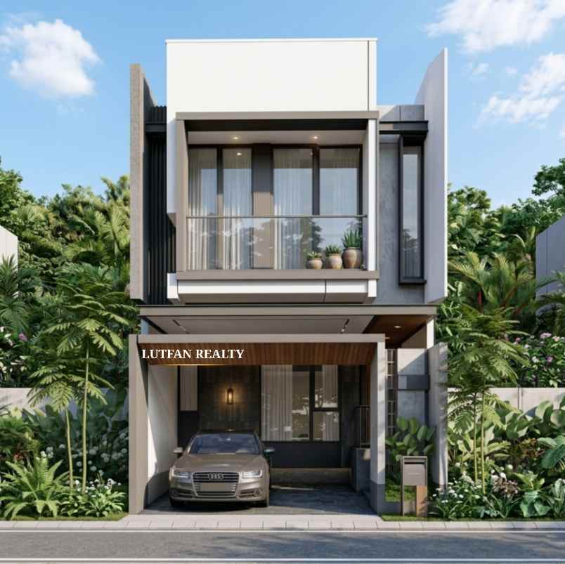 rumah cluster modern minimalis dekat ke kavling polri
