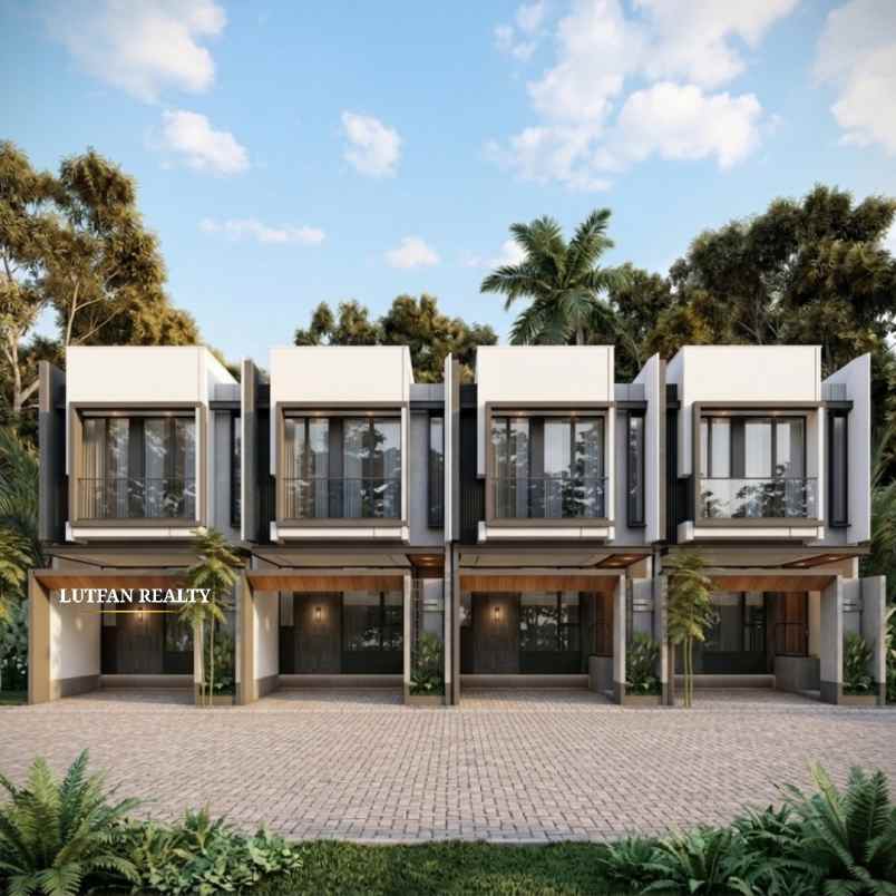 rumah cluster modern minimalis dekat ke kavling polri