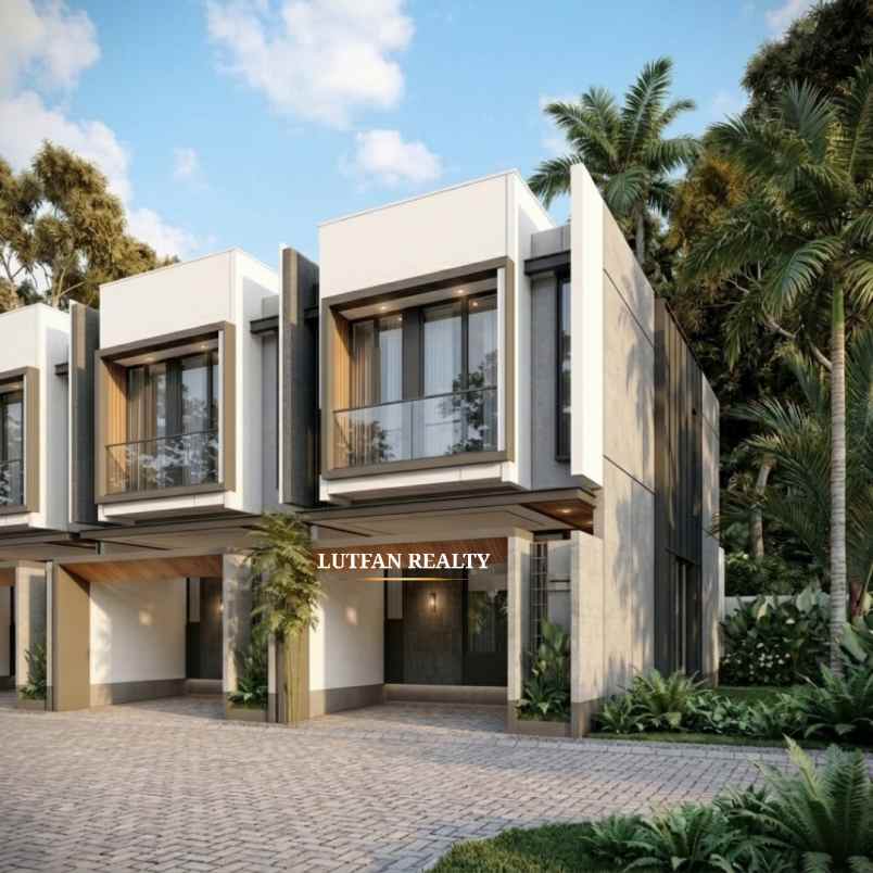 rumah cluster modern minimalis dekat ke kavling polri