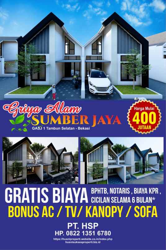 rumah di sumber jaya tambun tanpa dp
