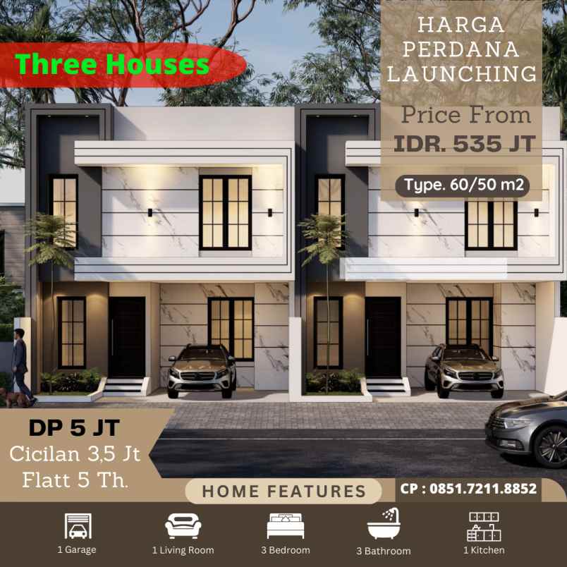 rumah murah 2 lantai harga 1 lantai