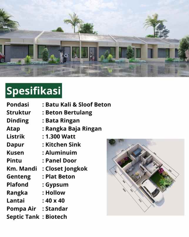 rumah subsidi dekat stasiun daru village tangerang