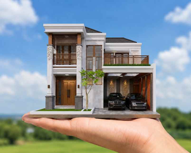rumah tingkat mewah model bali utara hotel hyatt